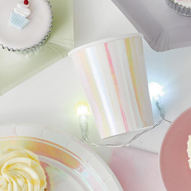 We Heart Pastel Iridescent Cups - Bickiboo Designs