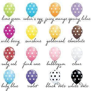 Polka Dot Balloons 11" - Bickiboo Designs