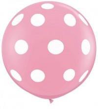 Giant Bubblegum Pink Polka Dot Balloon - 90cm - Bickiboo Designs