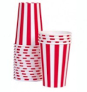 Red Stripe Party Cup - Bickiboo Designs
