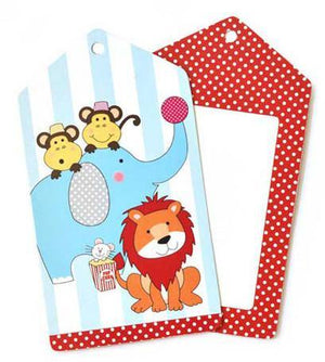 Circus Animals Gift Tag - Bickiboo Designs