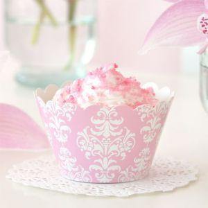 Damask Pink Dessert Party Plate - Bickiboo Designs