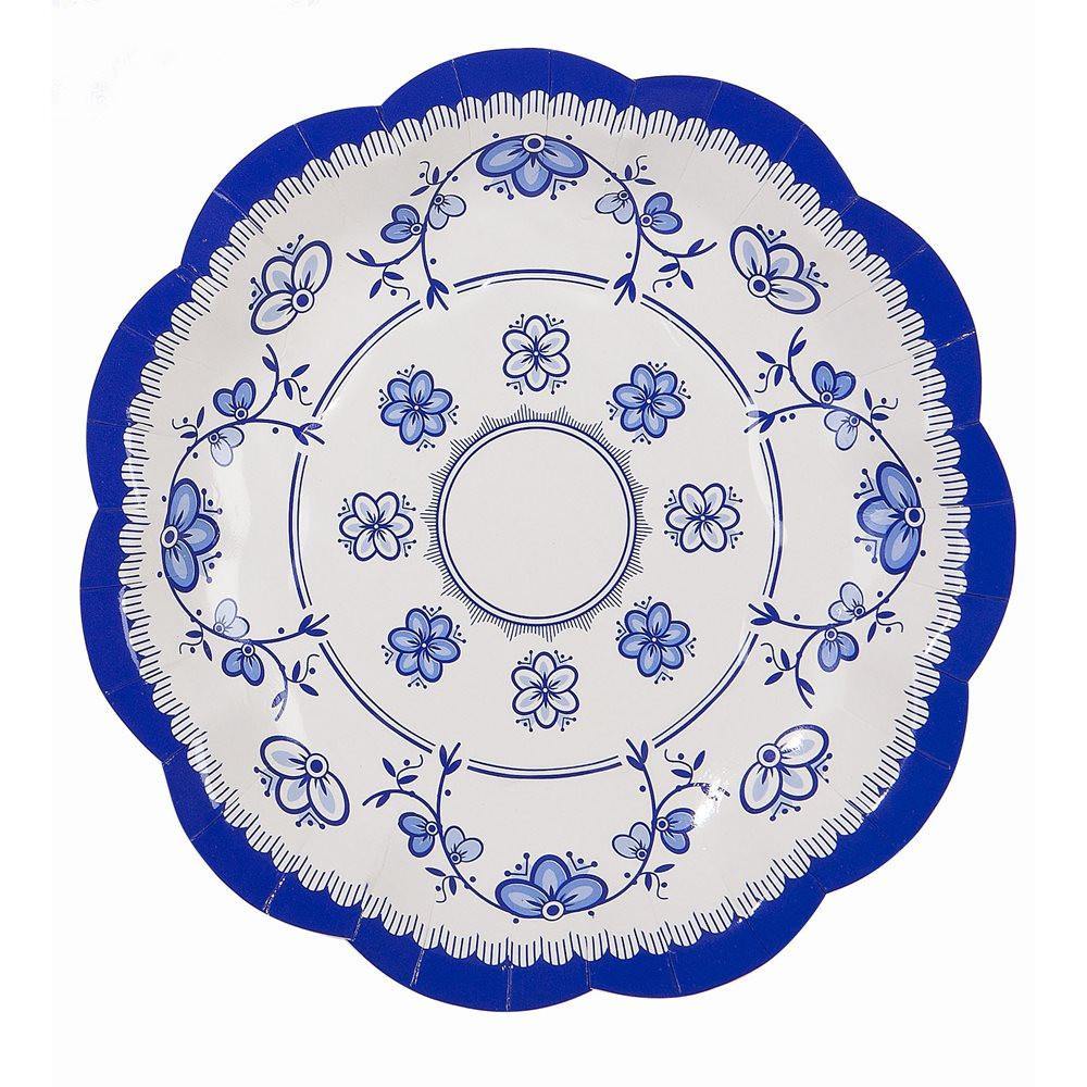 Party Porcelain Blue Vintage Tea Party Small Plates - Bickiboo Designs