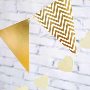Gold Spots, Stripes & Chevron Party Buntings - Bickiboo Designs
