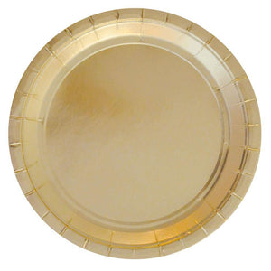 Gold Foil Large Party Plates (10 pack) - Bickiboo Designs