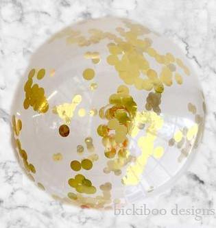 Jumbo Confetti Balloon - Gold - 90cm - Bickiboo Designs