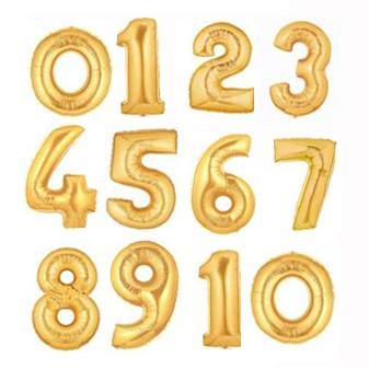 Mini Gold Foil Number Balloon 18cm - Bickiboo Designs
