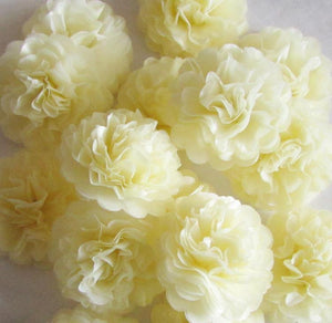 Lemonade Yellow Button Mums Tissue Paper Flowers - Bickiboo Designs