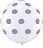 Giant Purple Polka Dot on White Balloon Set - 90cm - Bickiboo Designs