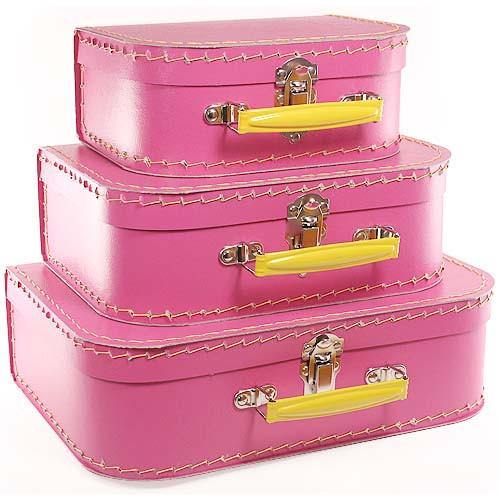 Hot Pink Euro Suitcases - Bickiboo Designs