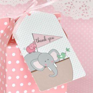 Noahs Ark Pink Gift Tag - Bickiboo Designs