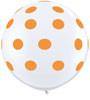 Giant Orange Polka Dot on White Balloon Set - 90cm - Bickiboo Designs