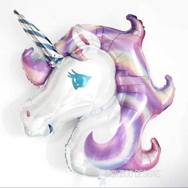 Pastel Unicorn Foil Balloon - Bickiboo Designs