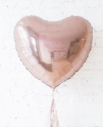 Giant Rose Gold Heart Foil Balloon - Bickiboo Designs