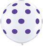 Giant Violet Purple Polka Dot on White Balloon Set - 90cm - Bickiboo Designs