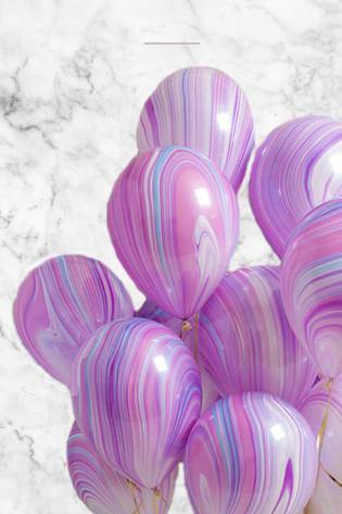 Purple Marble Party Balloons Bouquet - Bickiboo Designs