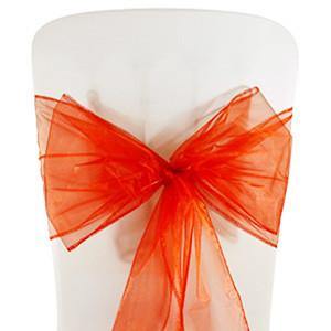 Red Organza Chair Sashes (pack of 5) - Bickiboo Designs