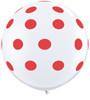 Giant Red Polka Dot on White Balloon Set - 90cm - Bickiboo Designs