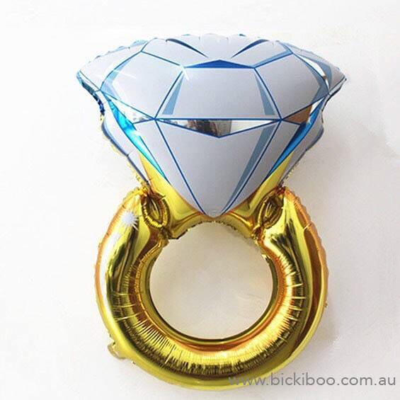 Giant Gold Diamond Ring Balloon - Bickiboo Designs