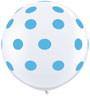 Giant Robin Egg Blue Polka Dot on White Balloon Set - 90cm - Bickiboo Designs