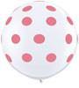 Giant Bubblegum Pink Polka Dot on White Balloons set - 90cm - Bickiboo Designs