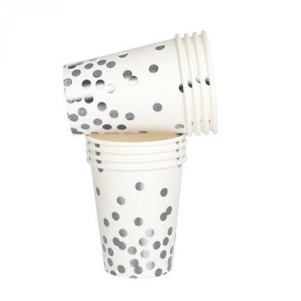 Silver Foil Confetti Cups - Set of 10 - Bickiboo Designs