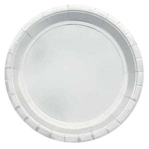 Silver Foil Large Party Plates (10 pack) - Bickiboo Designs