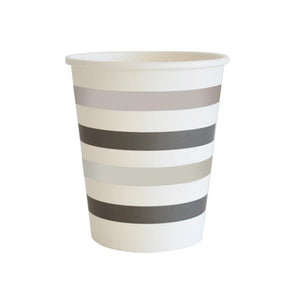 Silver & Black Foil Stripe Party Cup - Bickiboo Designs