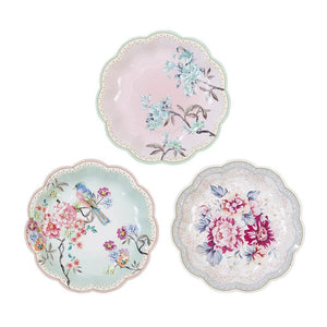 Truly Romantic Dainty Paper Plates -12pk - Bickiboo Designs