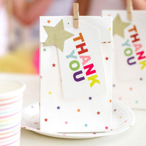Rainbow Thank You Gift Tag - Pack of 10 - Bickiboo Designs