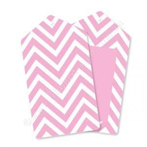 Chevron Pink Gift Tag - Pack of 12 - Bickiboo Designs