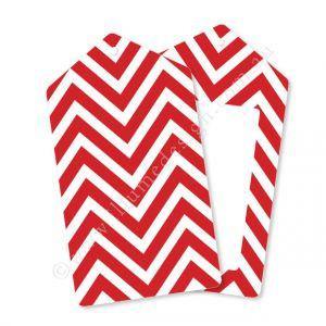 Chevron Red Gift Tag - Pack of 12 - Bickiboo Designs