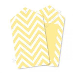 Chevron Yellow Gift Tag - Pack of 12 - Bickiboo Designs