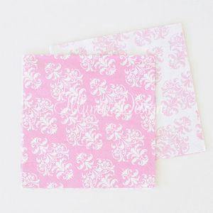 Damask Pink Napkins - Pack of 20 - Bickiboo Designs