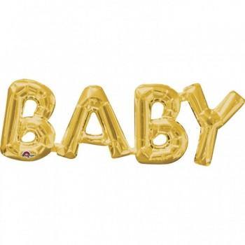 Gold 'BABY' Balloons - Bickiboo Designs