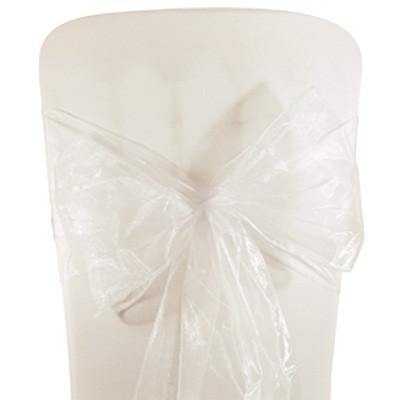 White Organza Chair Sashes (pack of 5) - Bickiboo Designs