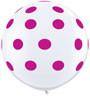 Giant Pink Berry Polka Dot on White Balloon Set - 90cm - Bickiboo Designs