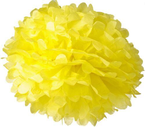 Yellow Tissue Paper Pom Poms - Bickiboo Designs